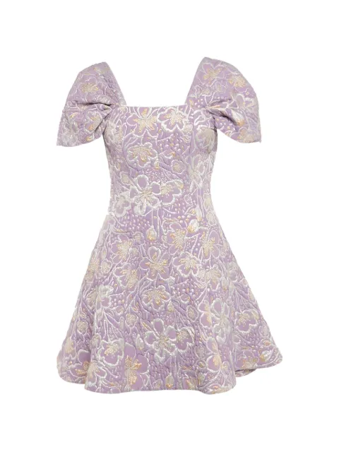 ROTATE BIRGER CHRISTENSEN floral-jacquard minidress Purple 1147513