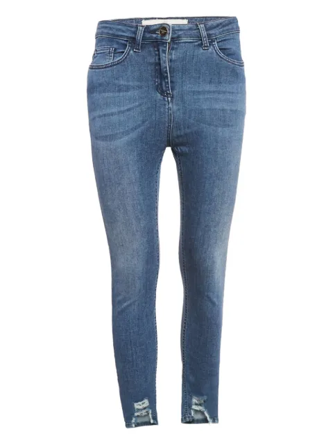 Elisabetta Franchi distressed hem jeans Blue 1148394