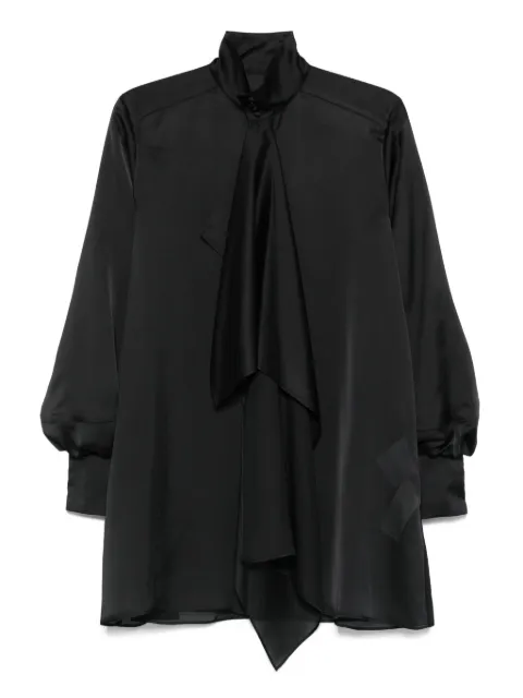 sacai high-neck draped mini dress Black 2507975