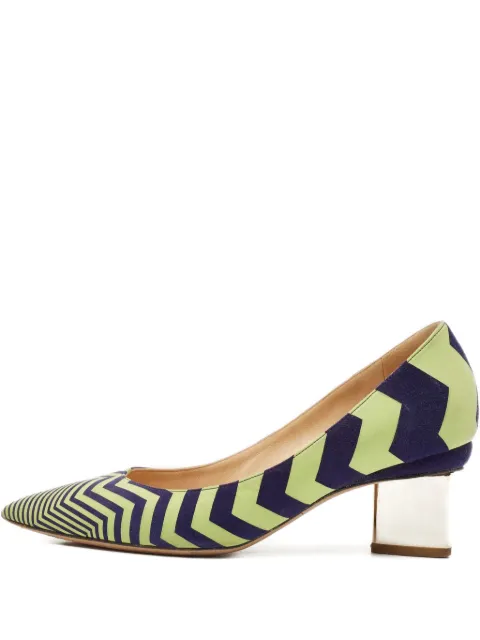 Nicholas Kirkwood 2024 zig zag pattern pumps Green 1133719