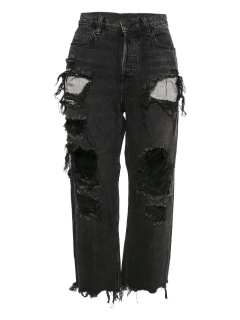 Pre-Owned Alexander Wang distressed jeans Black 1108656