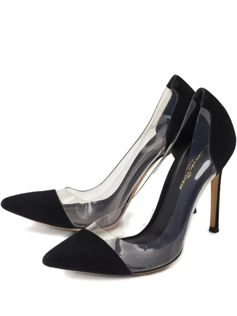 Gianvito Rossi 2024 Suede PVC Pumps Black 980598