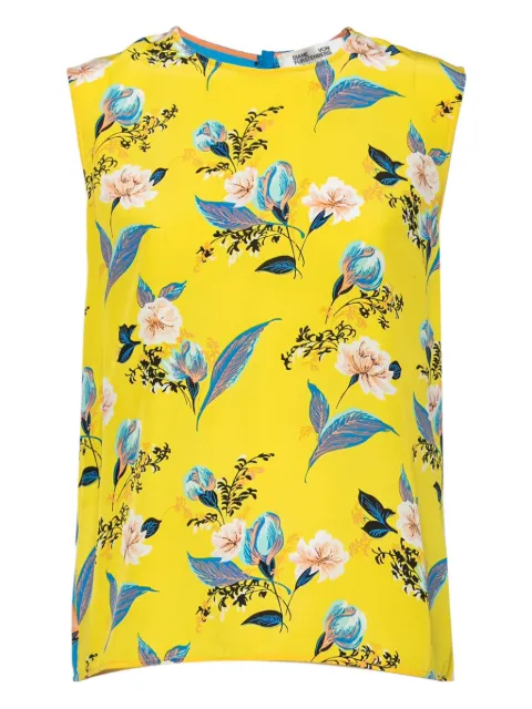 Diane Von Furstenberg Vintage 2024 floral-print sleeveless top Yellow 656019