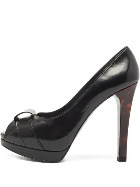 Stuart Weitzman 130mm leather pumps Black 865690