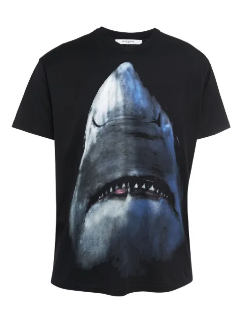 Givenchy Pre-Owned shark-print T-shirt Black 851019