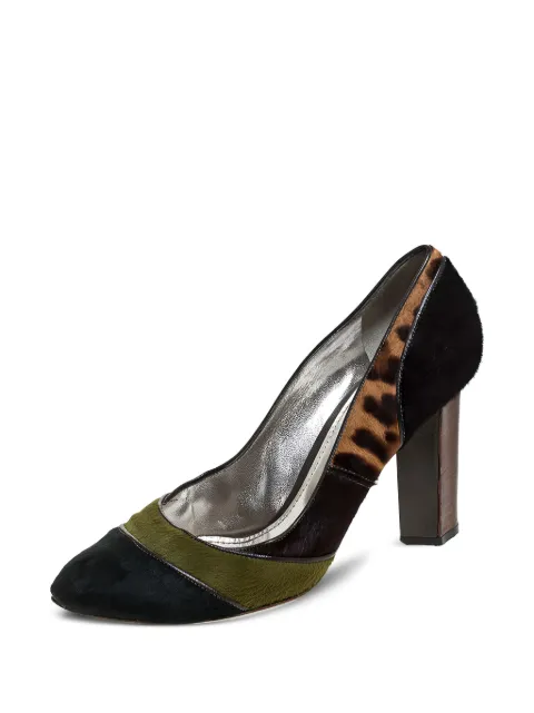 Dolce & Gabbana Pre-Owned 2024 Pony Hair Leopard Print Pumps Black 243565