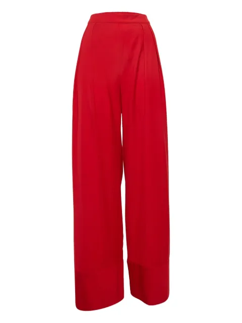 Michael Lo Sordo cuff-detail wool trousers Red 1024468