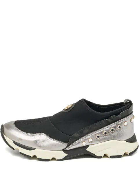 Roberto Cavalli Vintage crystal-embellished low-top sneakers Black 1160475