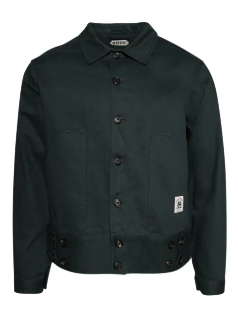 BODE side-tab-buttons jacket Green MRF25JA011