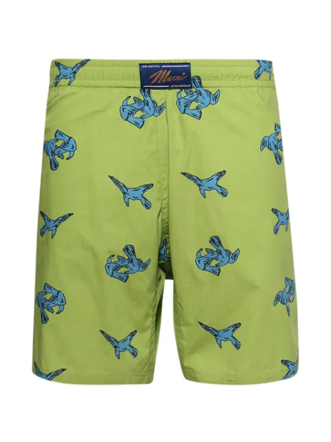 Marni bird-print shorts Green BXZC0014X0UTC555