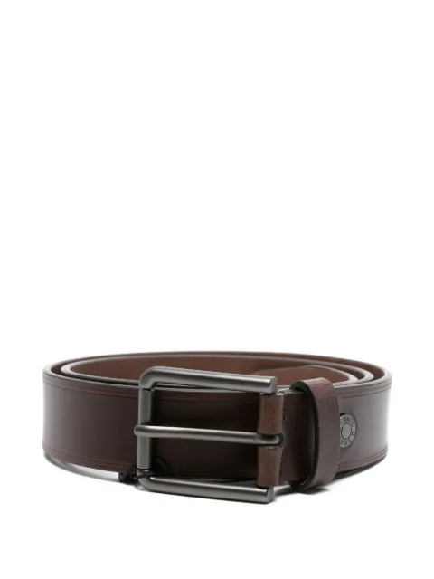 Paul & Shark leather gunmetal-buckle belt Brown 15316007
