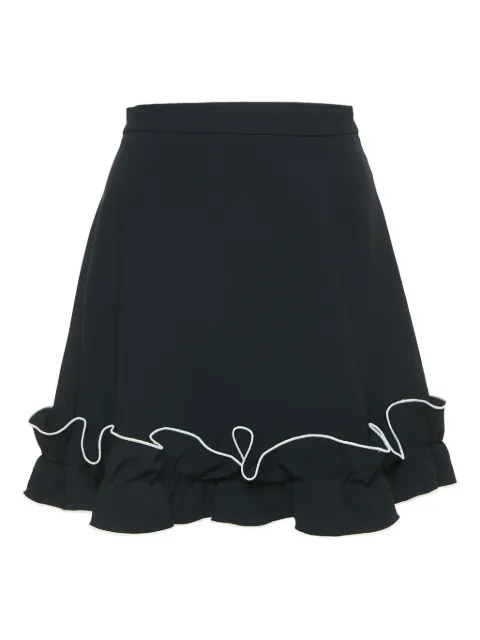 Moschino Pre-Owned crepe ruffled skirt Black 1141751