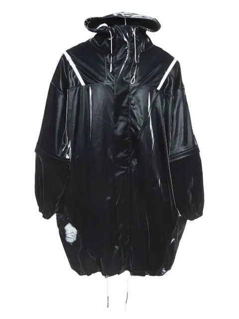 Givenchy Pre-Owned shiny panelled raincoat Black 1003743