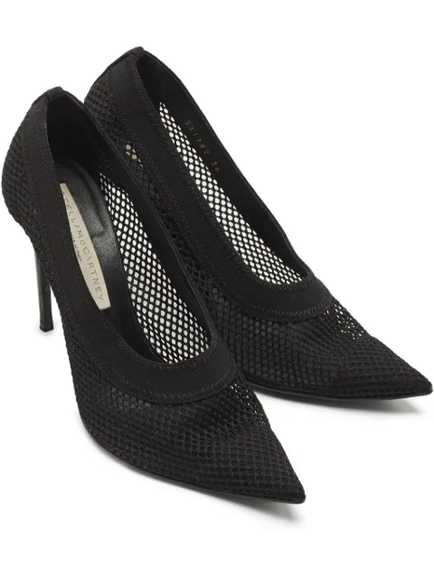 Stella McCartney Pre-Owned 100mm mesh pointed-toe pumps Black 1142817