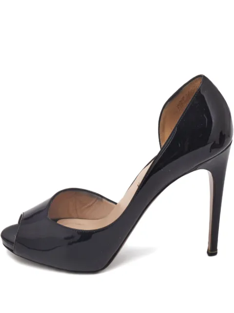 Nicholas Kirkwood Patent Leather Peep Toe Pumps Black 1142152