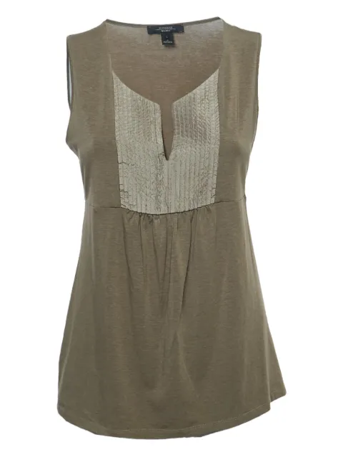 Weekend Max Mara pleated-panel sleeveless blouse Brown 879714