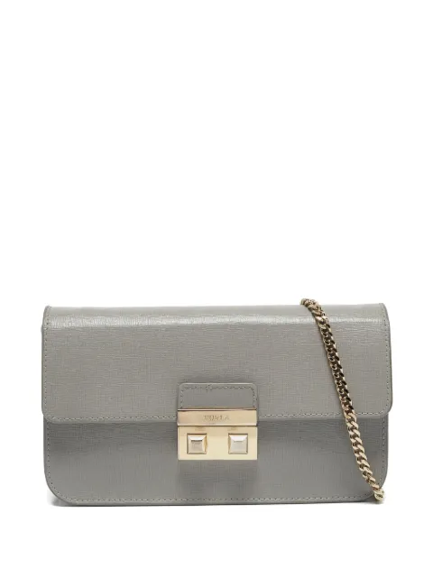 Furla leather cross body bag Grey 1135924
