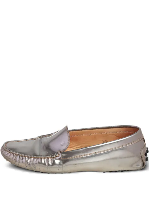 Tod's Vintage patent leather penny loafers Grey 475169