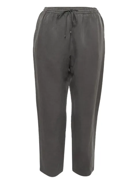 Weekend Max Mara silk blend straight-leg track pants Grey 894845