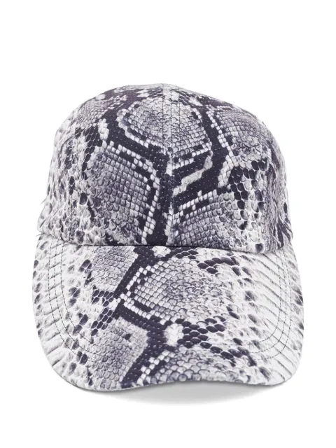 Norma Kamali Vintage snakeskin-print baseball cap Black 918165
