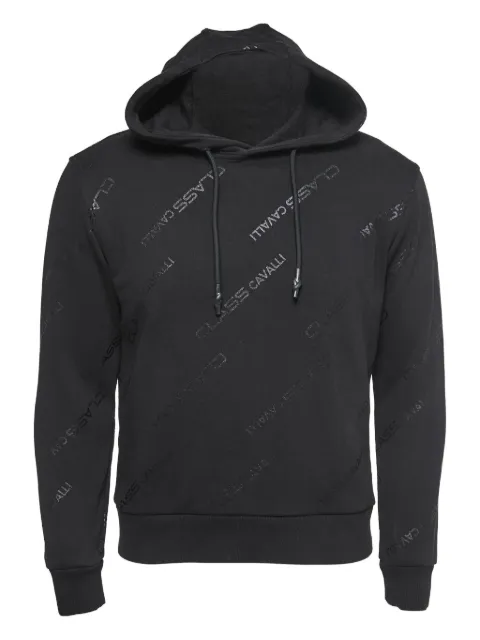Just Cavalli Vintage embroidered cotton hoodie Black 835531