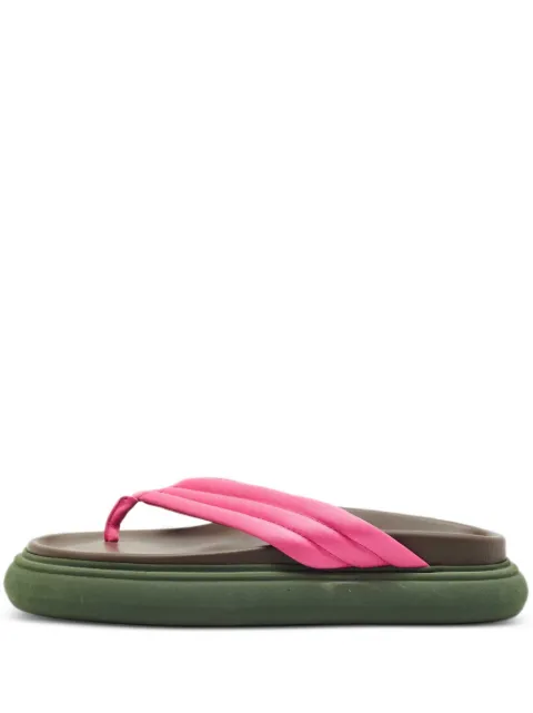 The Attico leather platform thong sandals Pink 1158674