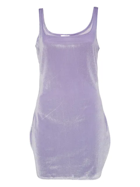 Super pre-owned stretch-velvet mini dress Purple 1110292