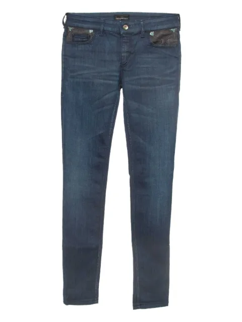 Emporio Armani Pre-Owned 2024 Embroidered Pocket Jeans Blue 899176