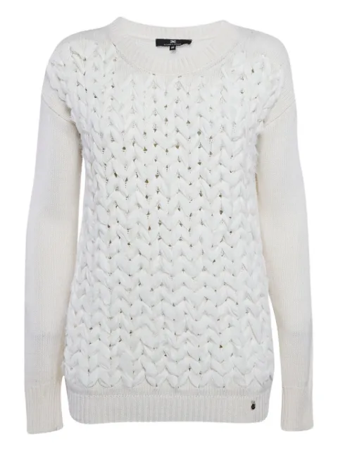 Elisabetta Franchi cable-knit sweater White 1107755