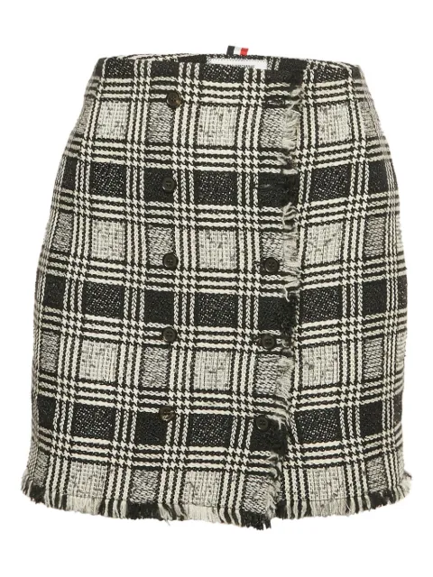 Thom Browne check-pattern tweed skirt Black 1162299