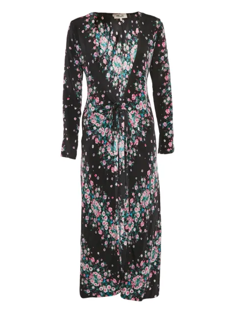 Diane Von Furstenberg Vintage 2024 floral crepe dress Black 1088452
