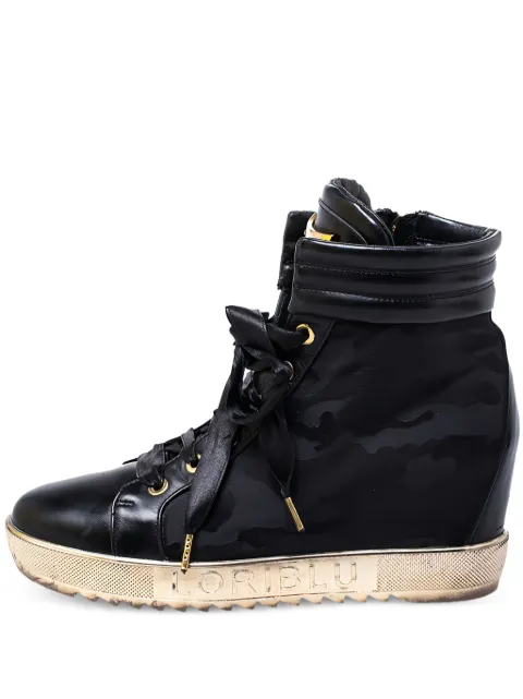 Loriblu leather wedge sneakers Black 250215