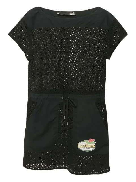 Moschino Pre-Owned eyelet-detailing mini dress Black 1142917