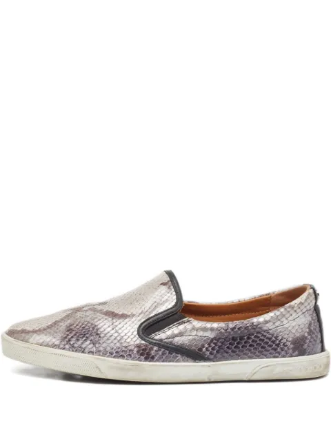 Jimmy Choo Pre-Owned snakeskin-effect sneakers Grey 936288