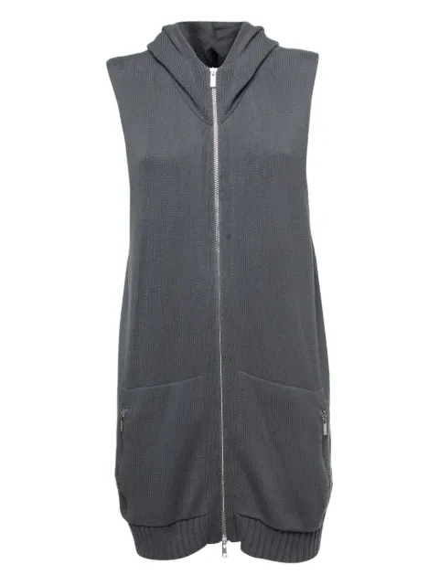 Emporio Armani Pre-Owned 2024 hooded zip cardigan Grey 870149