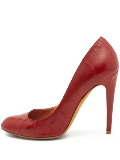 Sergio Rossi Vintage eel leather high heel pumps Red 1068617