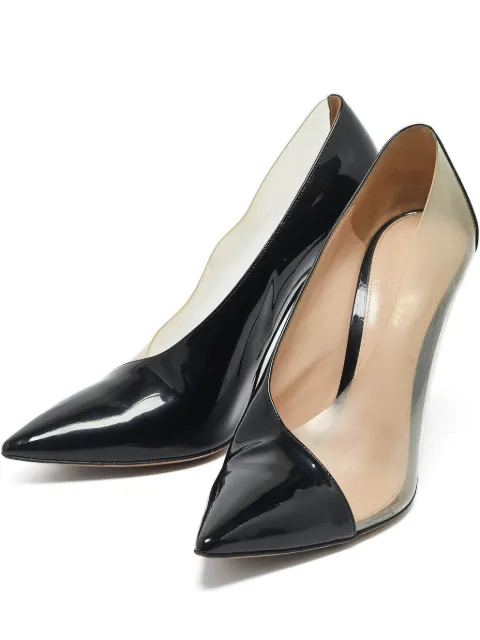 Gianvito Rossi 115mm patent-leather pointed-toe pumps Black 1137051