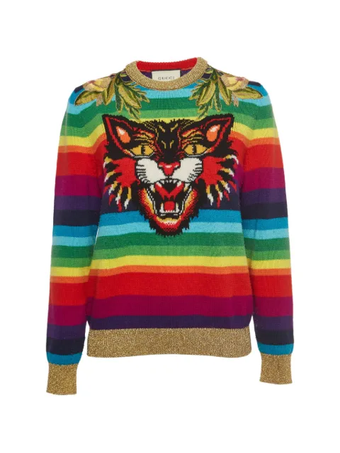 Gucci Pre-Owned wool embroidered sweater Red 917826
