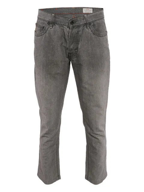 BOSS leather patch trousers Grey 1133767