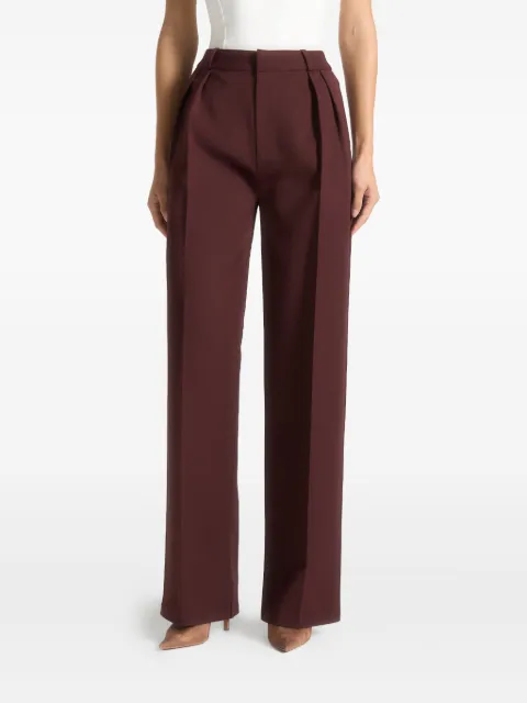 Manière De Voir Julie tailored twin pleat trousers Red WMN4153