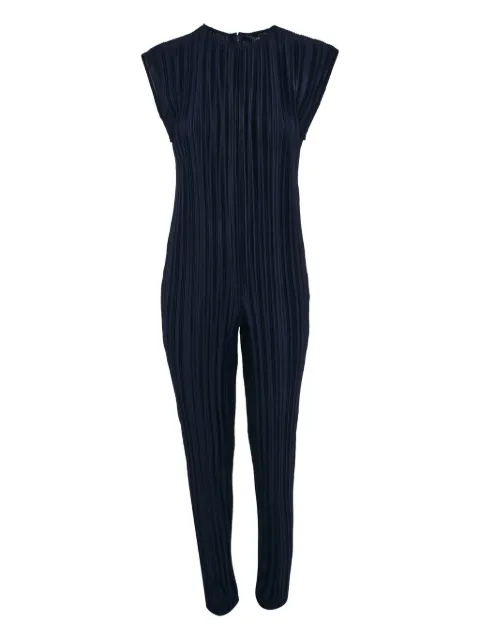 Armani Vintage pleated sleeveless jumpsuit Blue 1133845