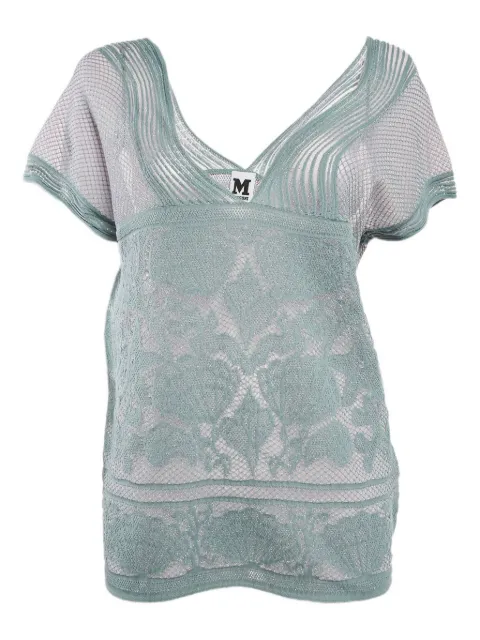 Missoni Pre-Owned 2024 lurex floral top Blue 1136228