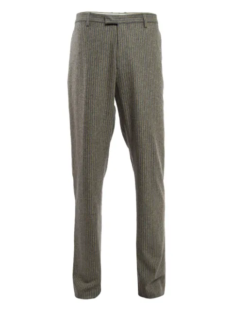 Etro Pre-Owned pinstripe wool-blend trousers Grey 1041945