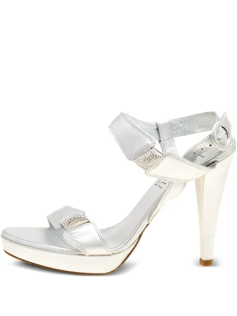 Loriblu 110mm crystal-buckle sandals Grey 166308