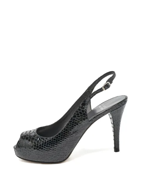 Stuart Weitzman python-embossed leather pumps Black 1130008