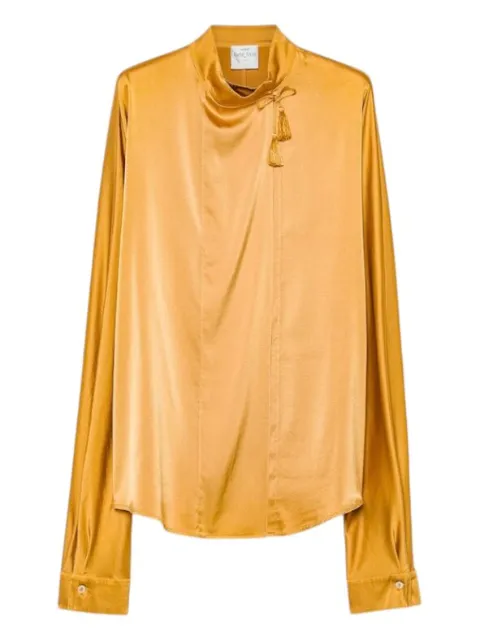 Forte Forte tassel-neck blouse Yellow 140763008