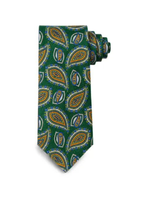 Bona Furtuna paisley-print silk tie Green 25CR1317