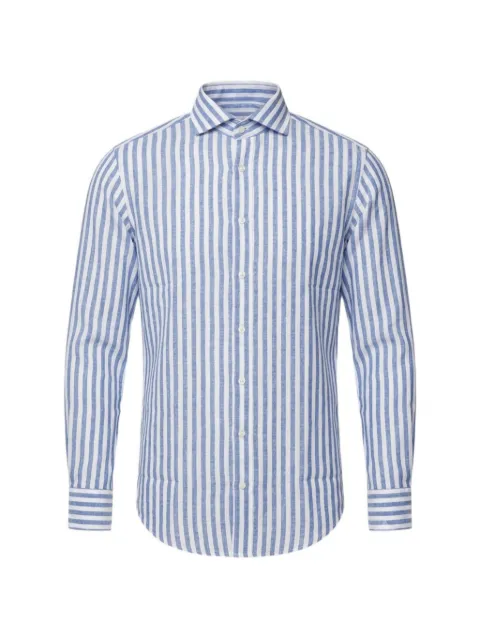 Bastoncino vertical-stripe long-sleeve shirt Blue B11192