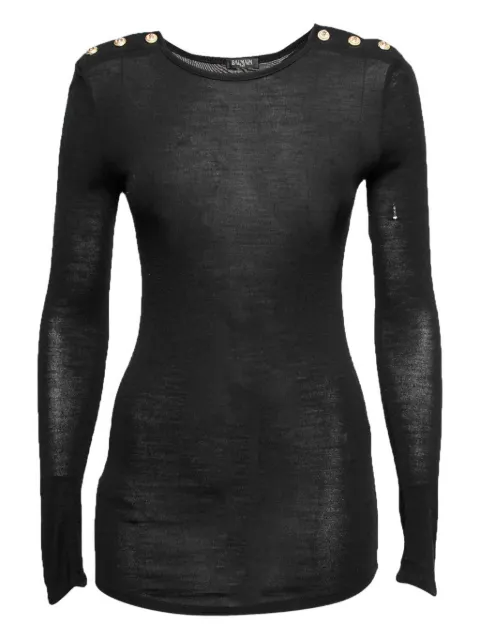 Balmain Pre-Owned wool blend sweater Black 642093