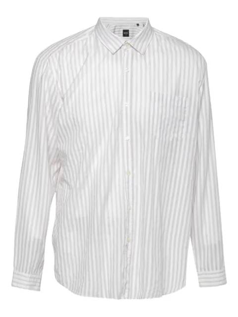 BOSS striped long sleeve shirt White 677947